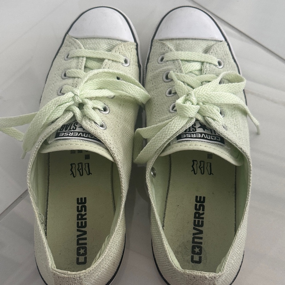 Perfect Easter outfit must have- Converse Mint Green Canvas Sneakers - Picture 5 of 11
